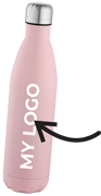 Logo application on metal bottle
