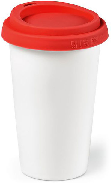 porcelain cup with lid Tagus